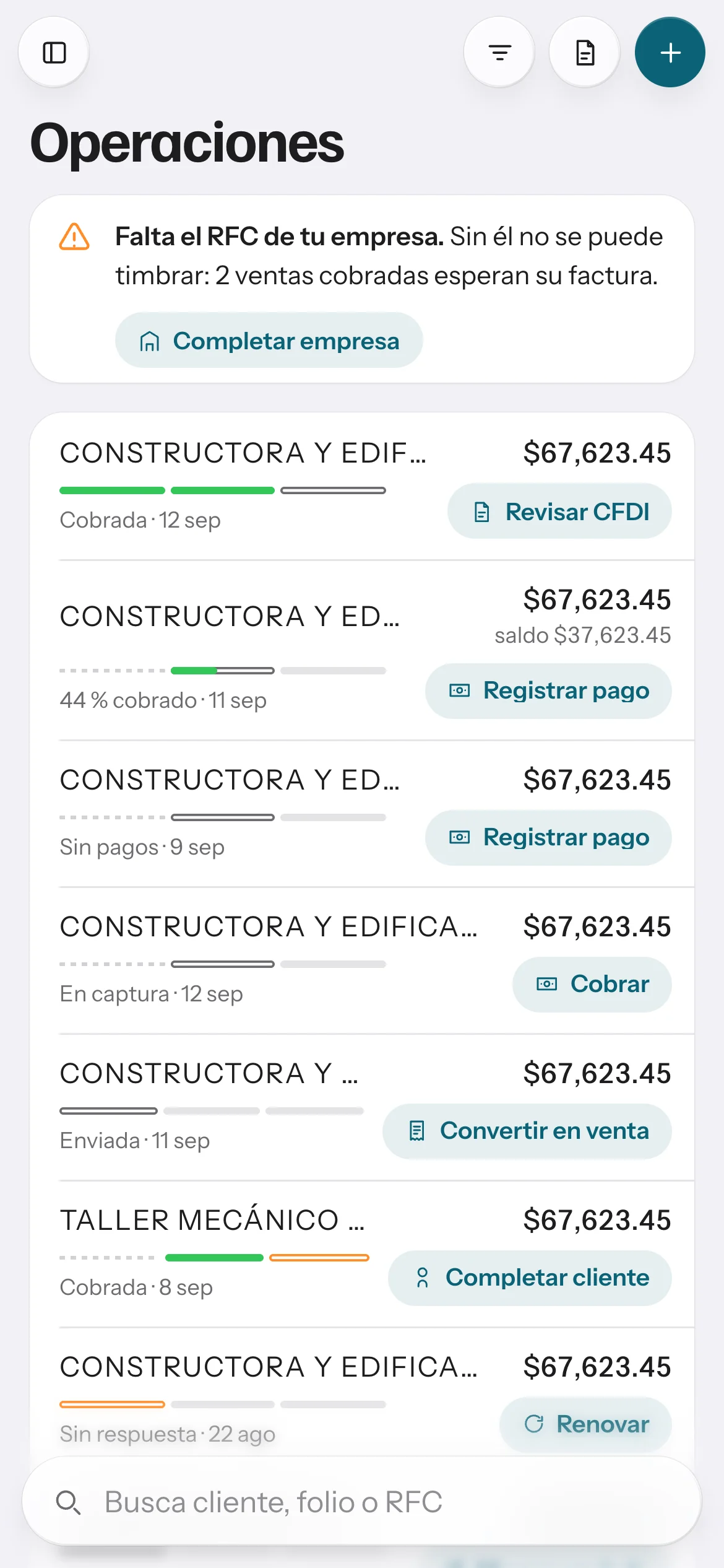 Operaciones en el iPhone